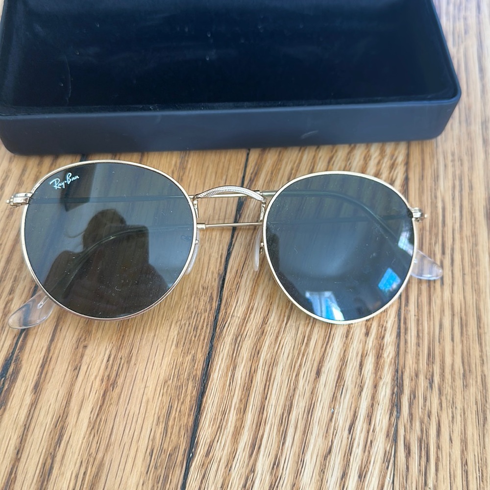 RayBans ROUND METAL polished gold